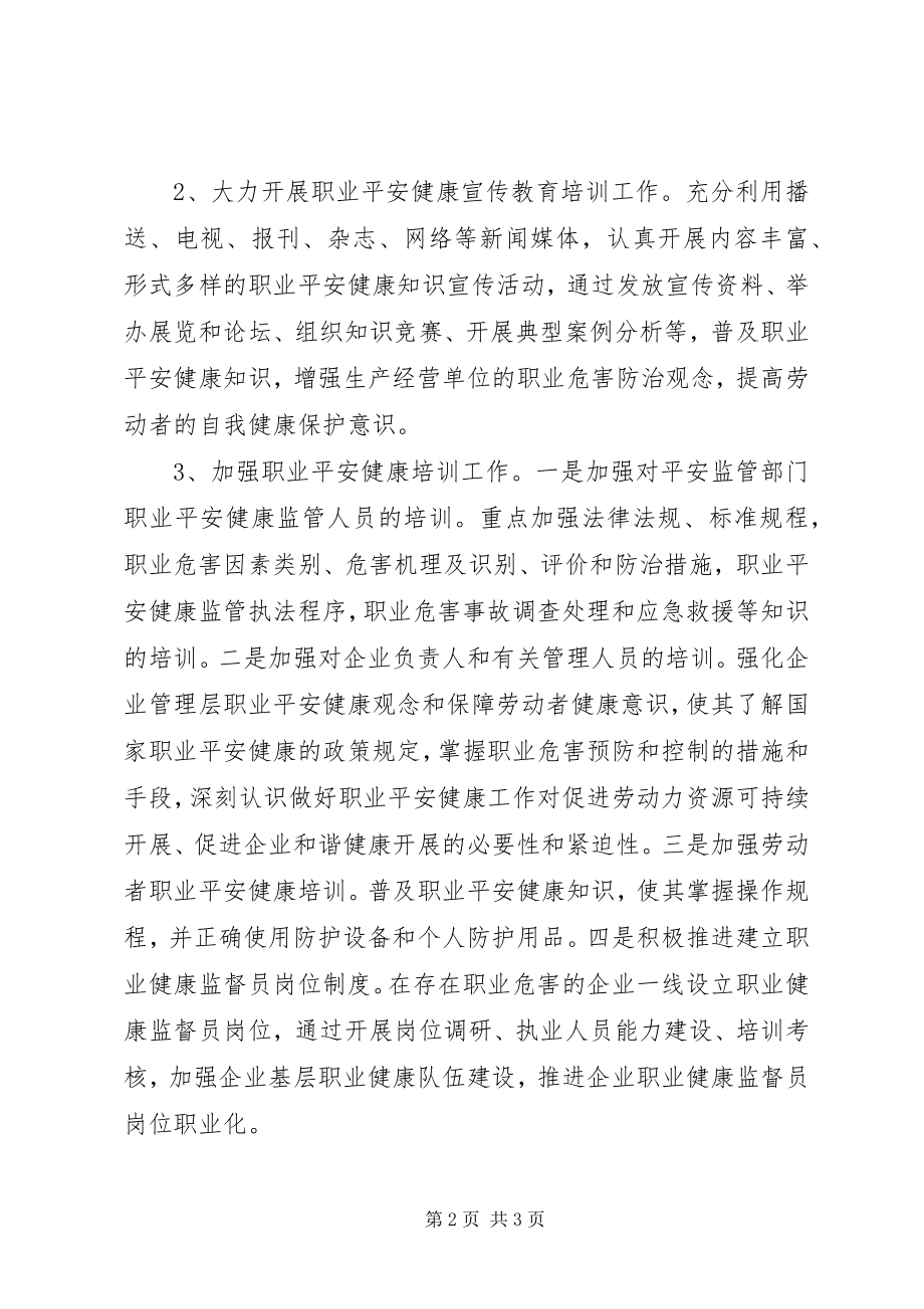 2023年安监系统职业健康工作报告新编.docx_第2页