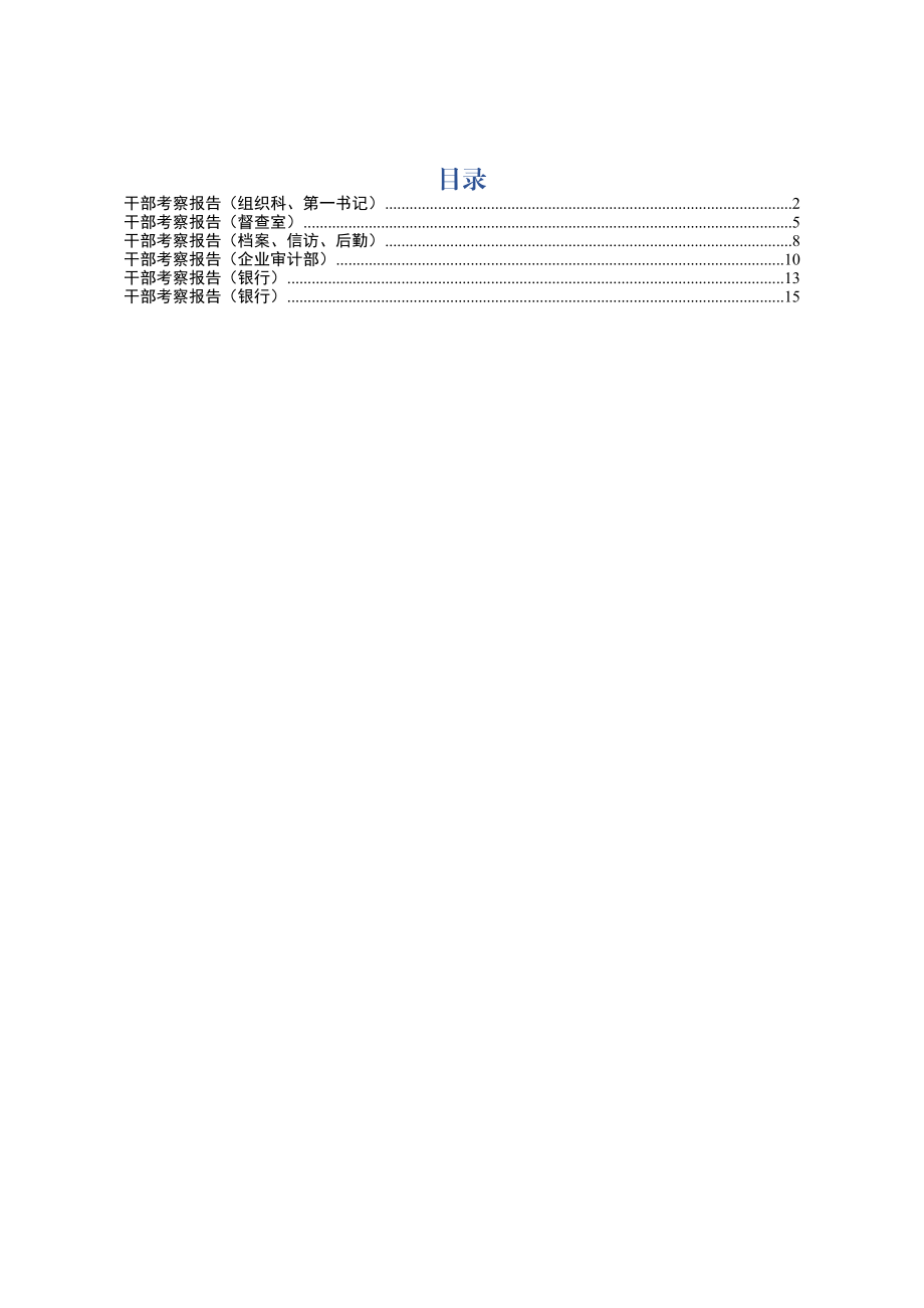 个人考察报告6篇（组织-审计、银行）.docx_第1页