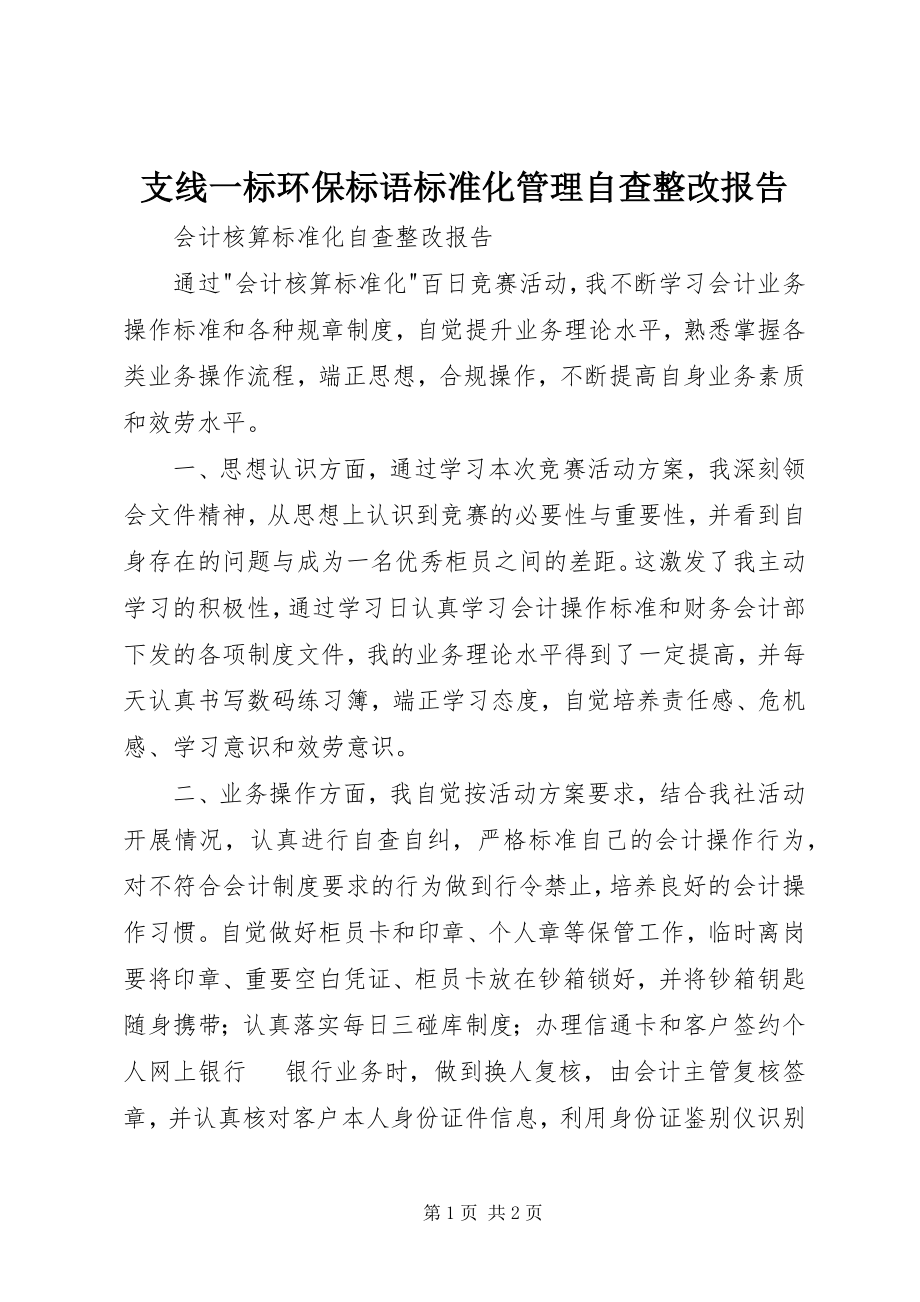 2023年支线一标环保标语规范化管理自查整改报告.docx_第1页