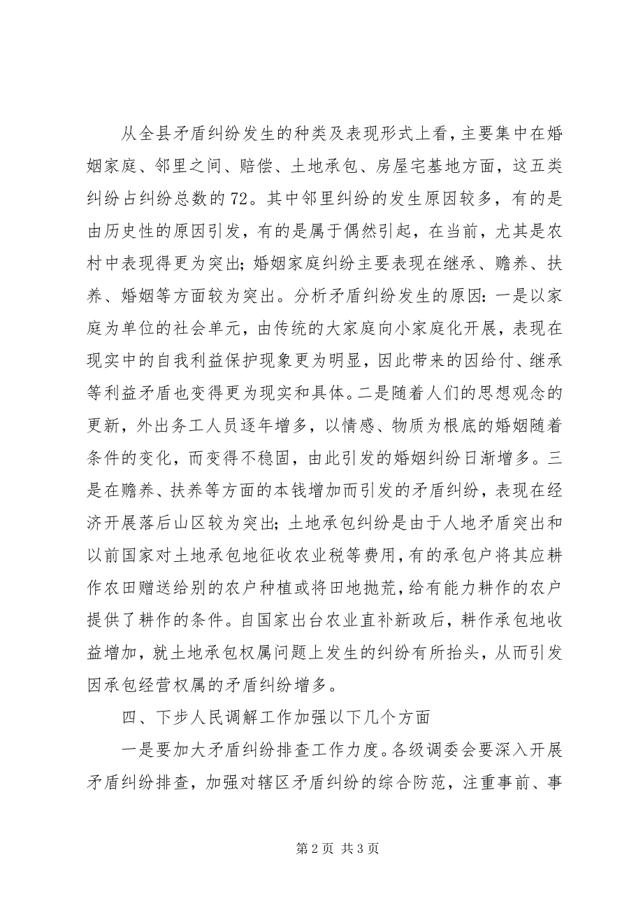 2023年司法局人民调解工作情况总结分析.docx_第2页