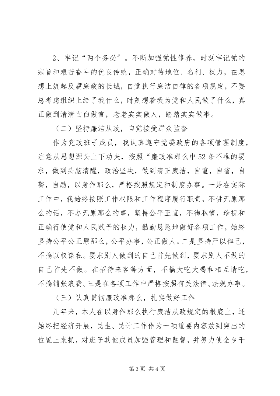 2023年学习廉政准则自查报告及承诺书.docx_第3页