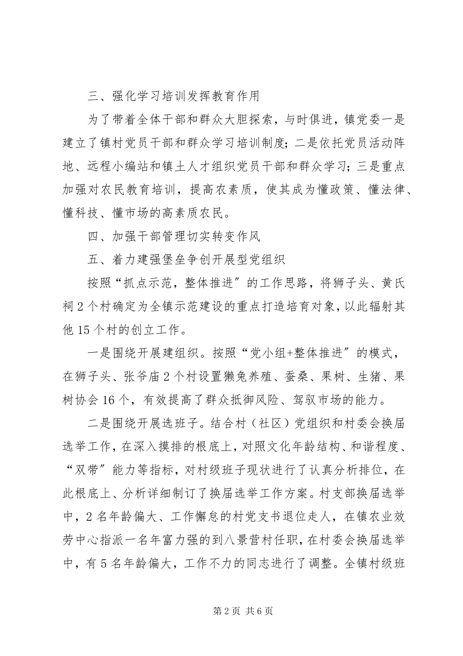 2023年镇年度党建工作自查报告.docx_第2页