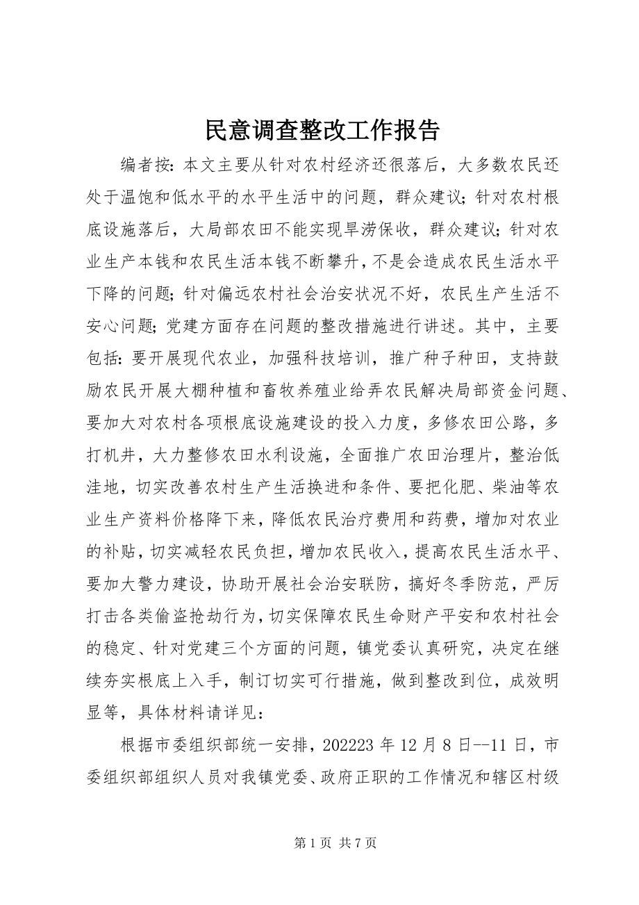 2023年民意调查整改工作报告.docx_第1页