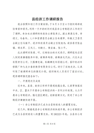 2023年县经济工作调研报告.docx