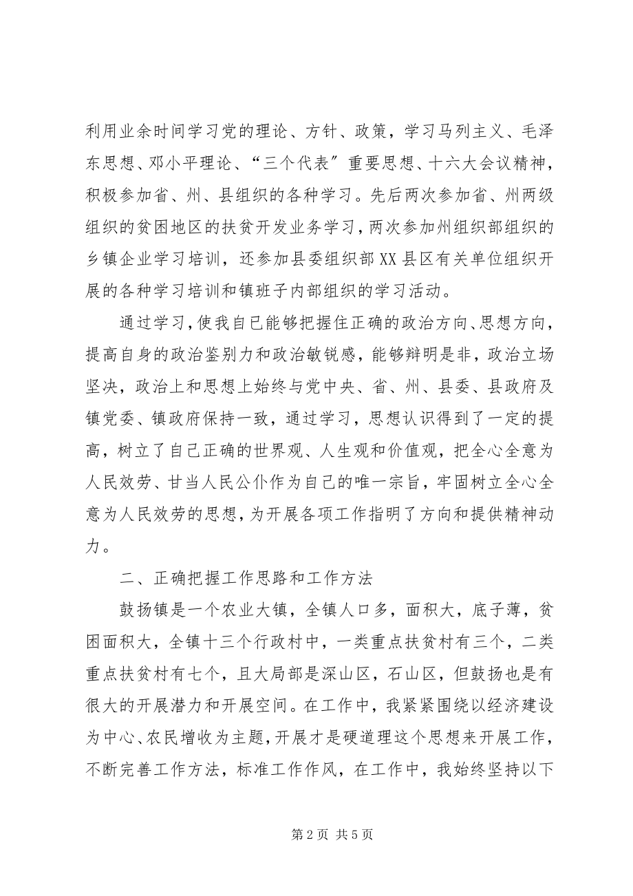 2023年某副镇长的个人述职报告.docx_第2页