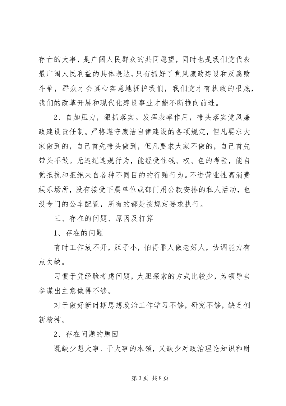 2023年廉洁自律自查报告.docx_第3页