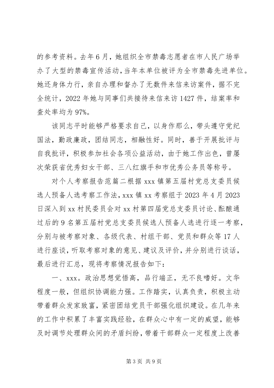 2023年对个人考察报告精彩文章.docx_第3页