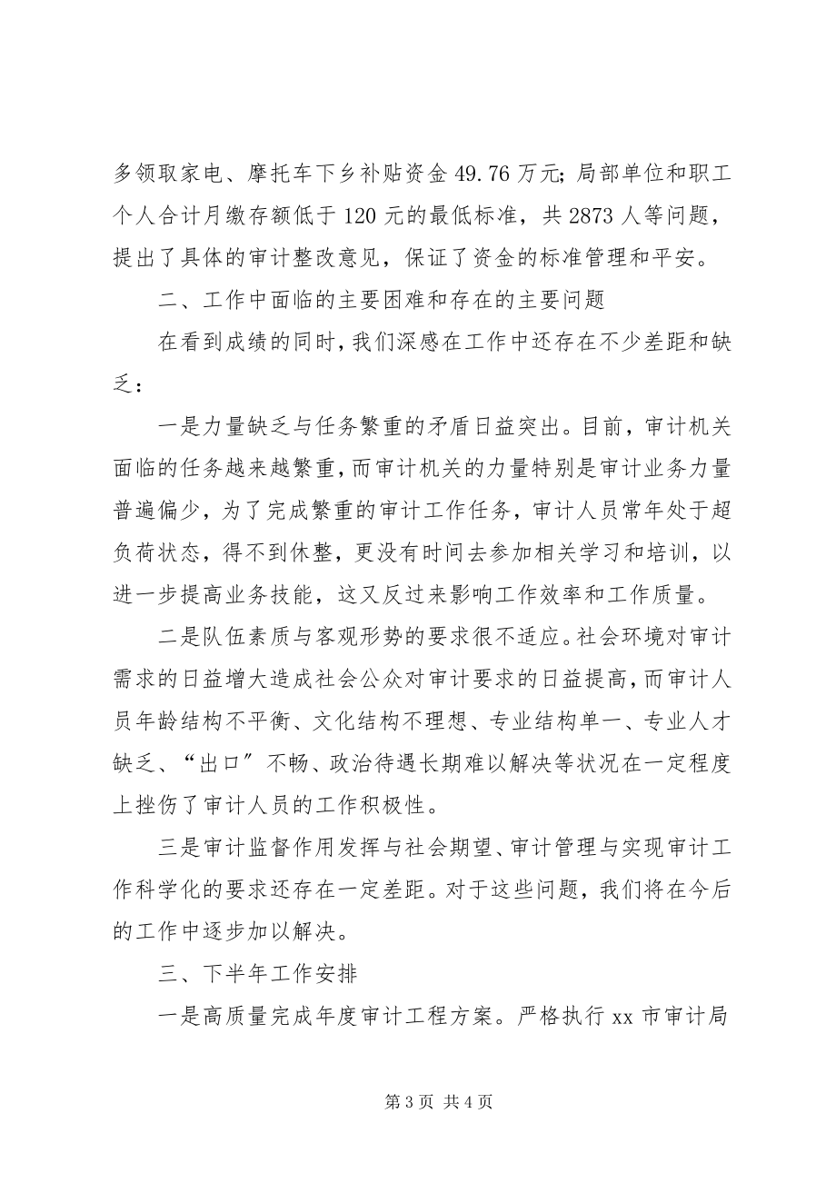 2023年市审计局上半年工作报告.docx_第3页