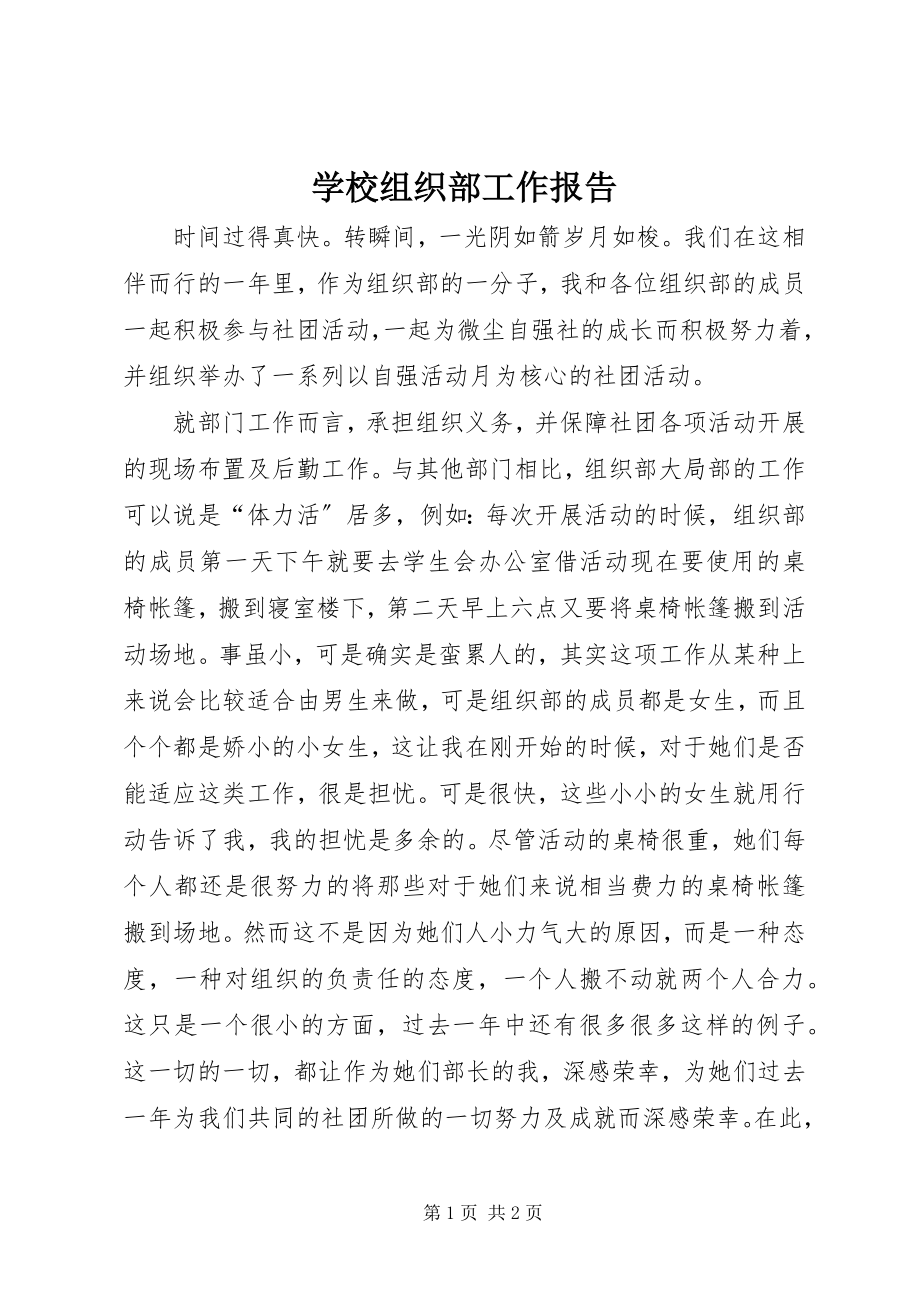 2023年学校组织部工作报告.docx_第1页