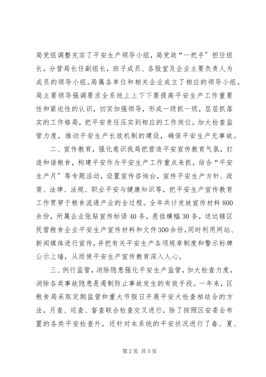 2023年粮食局度粮食行业安全生产工作总结.docx_第2页