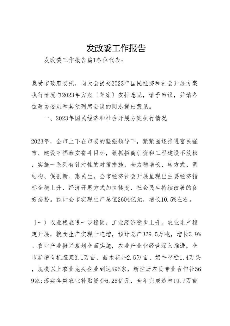 2023年发改委工作报告.doc_第1页