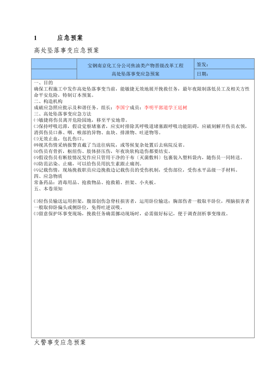 2023年建筑行业钢结构施工应急预案.docx_第1页