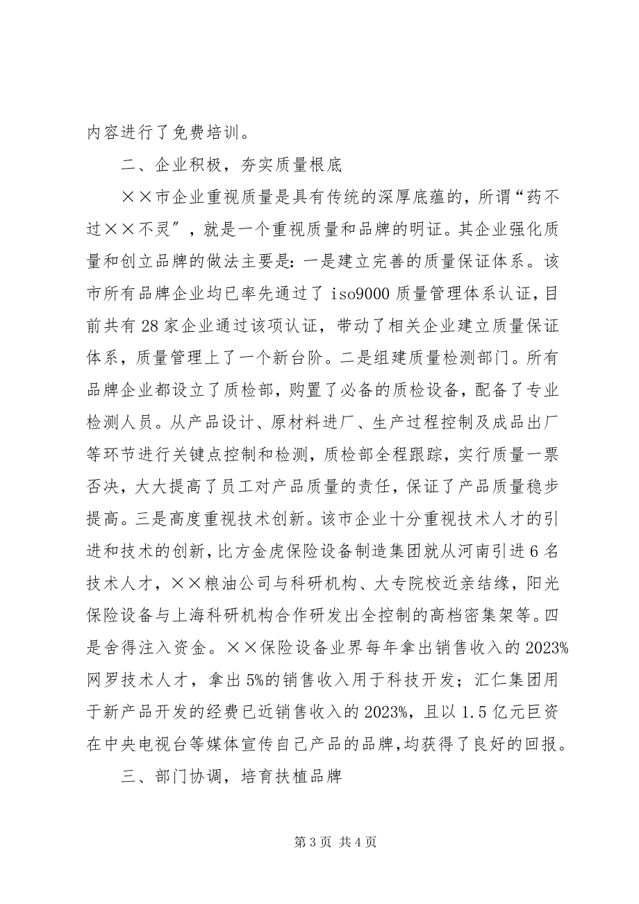 2023年推进名牌战略的调研报告.docx_第3页