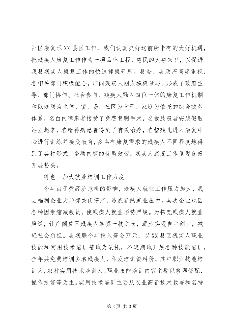 2023年县残联特色工作报告.docx_第2页