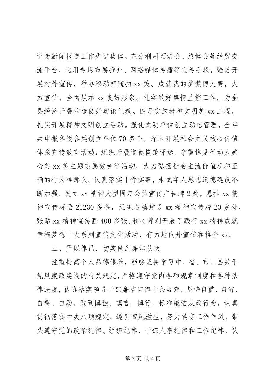 2023年县委宣传部长述职述廉报告.docx_第3页