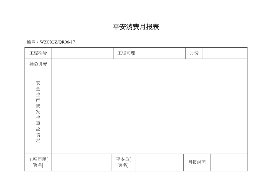 2023年建筑行业安全生产月报表QR1617.docx_第1页