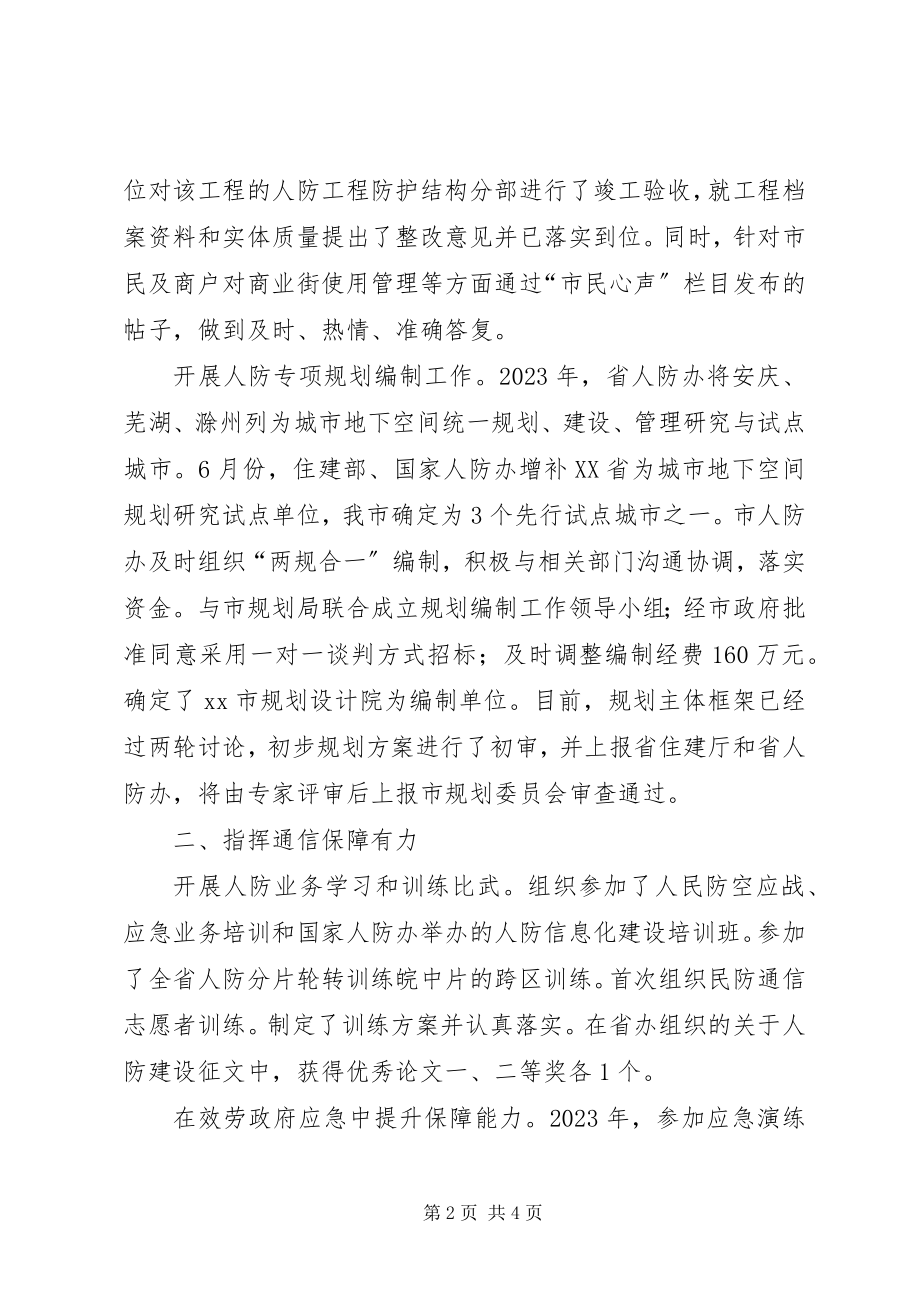 2023年市人防办效能述职报告.docx_第2页