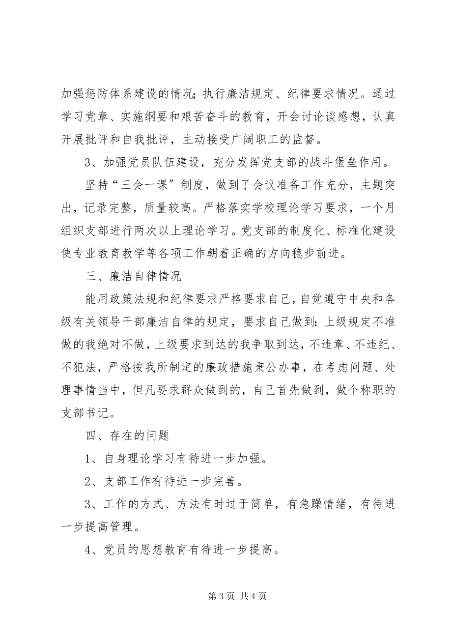 2023年教工党支部书记抓党建工作述职报告.docx_第3页