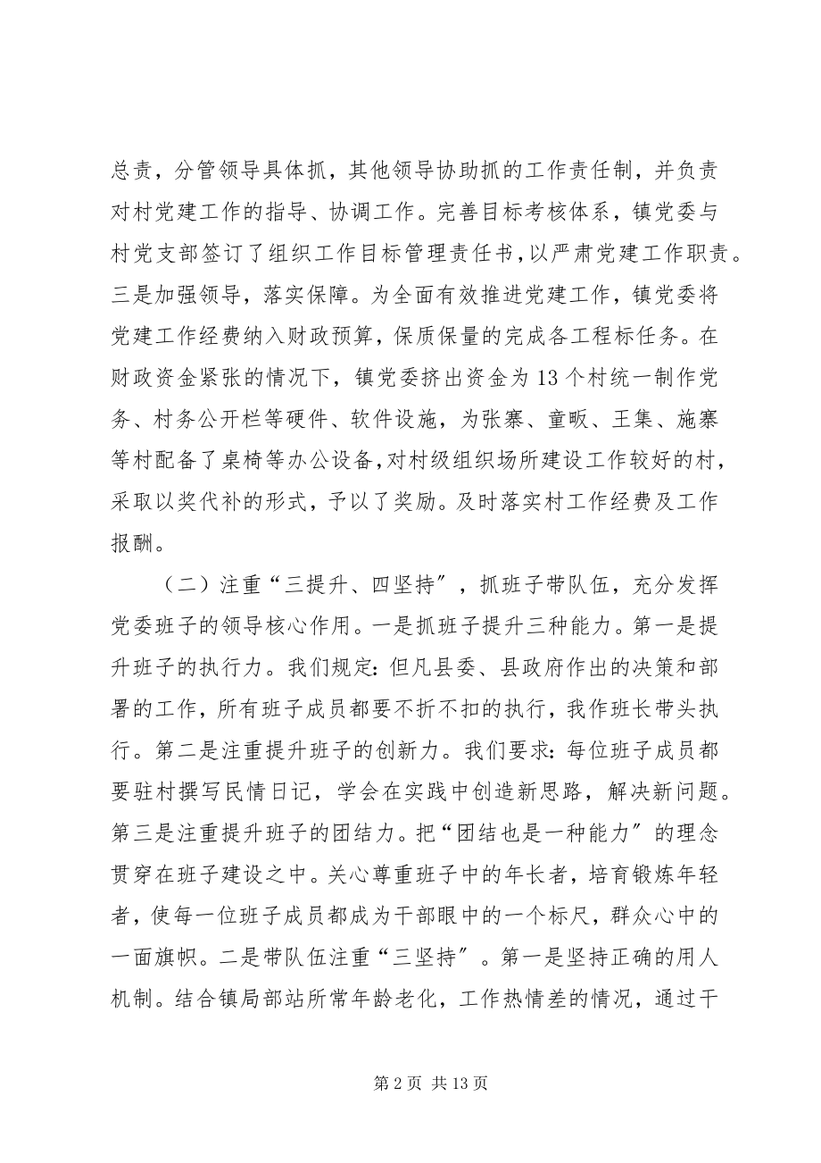 2023年镇党委书记党建专项述职报告.docx_第2页