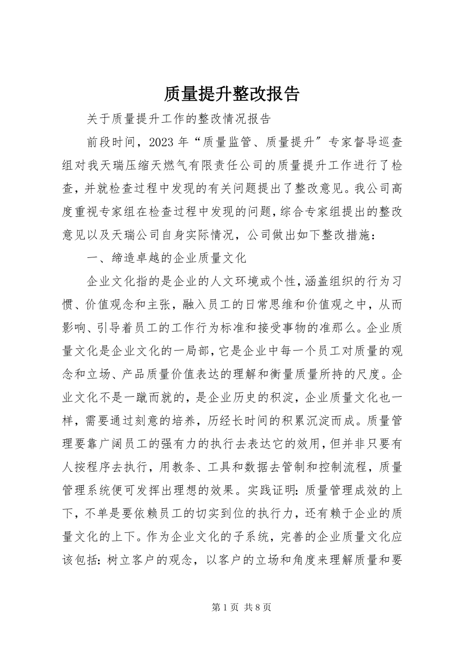 2023年质量提升整改报告.docx_第1页