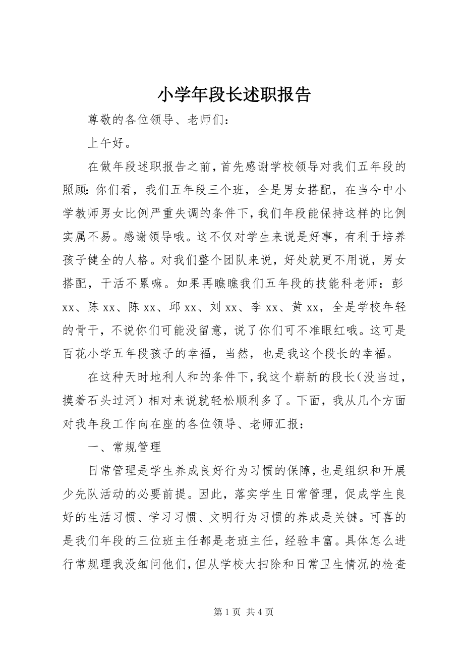 2023年小段长述职报告.docx_第1页