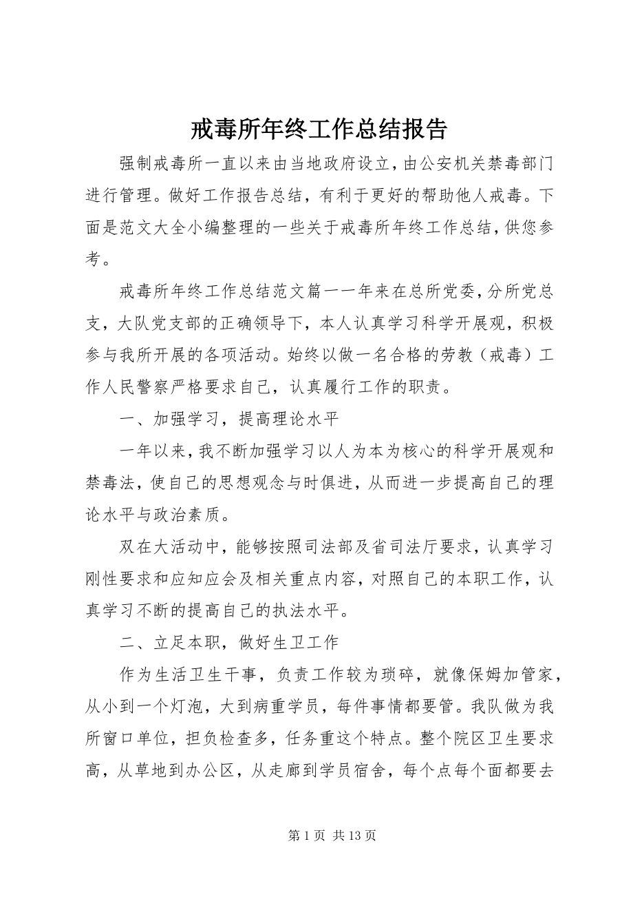 2023年戒毒所终工作总结报告.docx_第1页