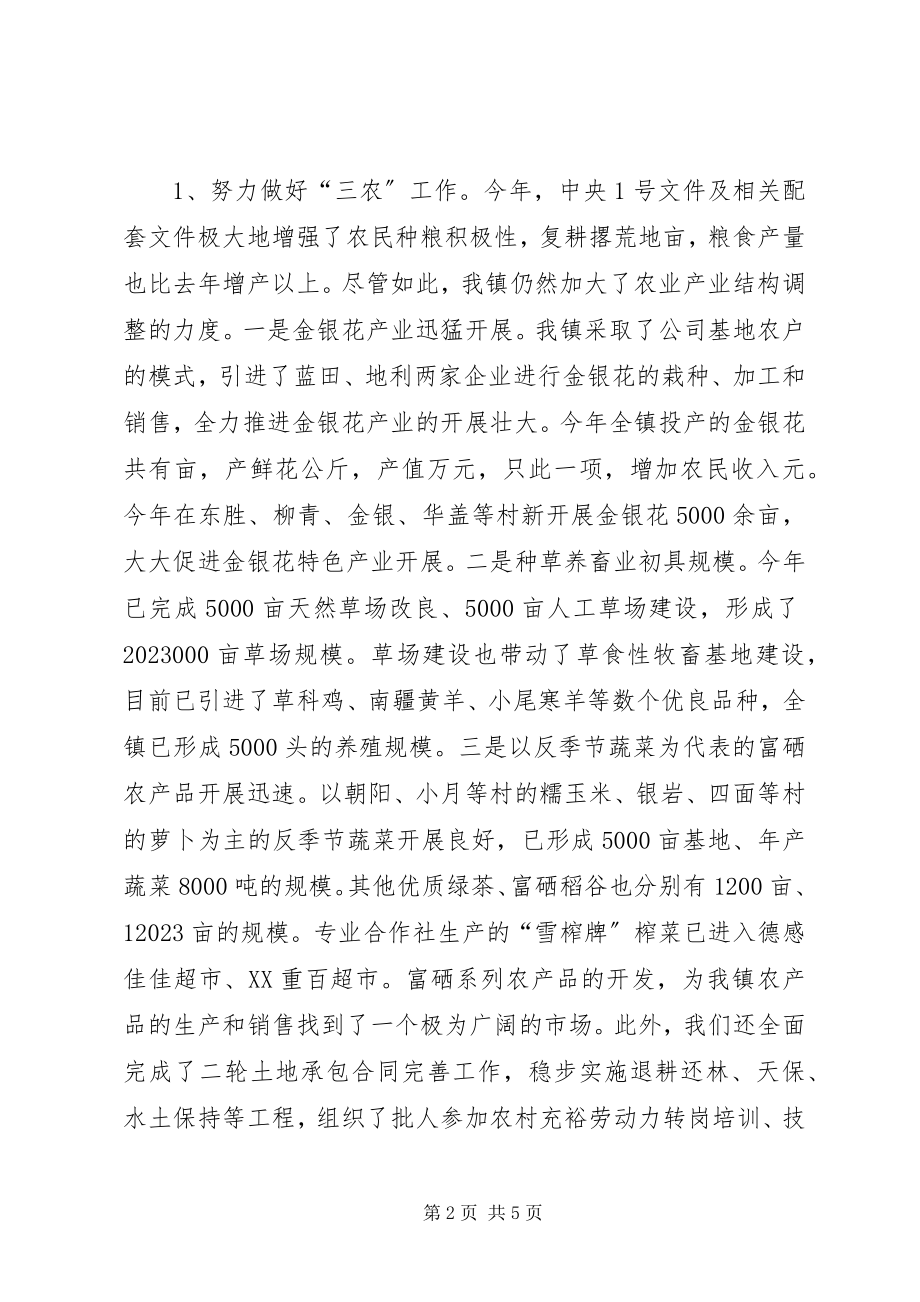 2023年镇政府工作总结工作安排的报告.docx_第2页