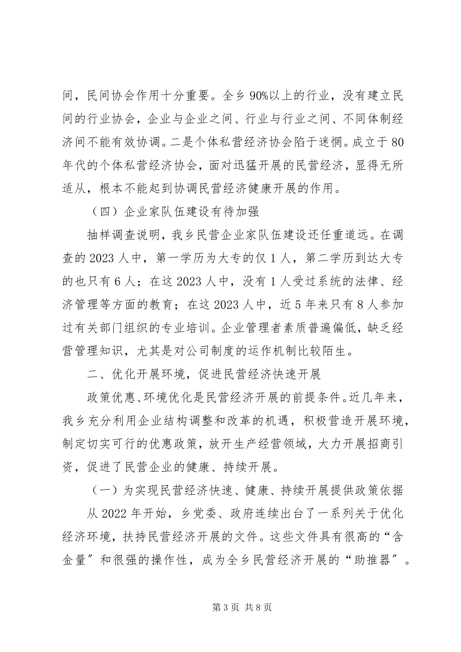 2023年扶持壮大民营经济推进乡域经济民营化的调研报告.docx_第3页