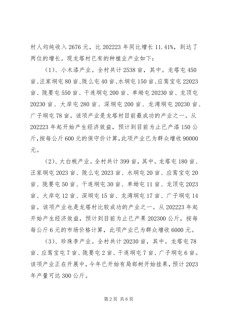 2023年某村产业结构调研报告.docx_第2页