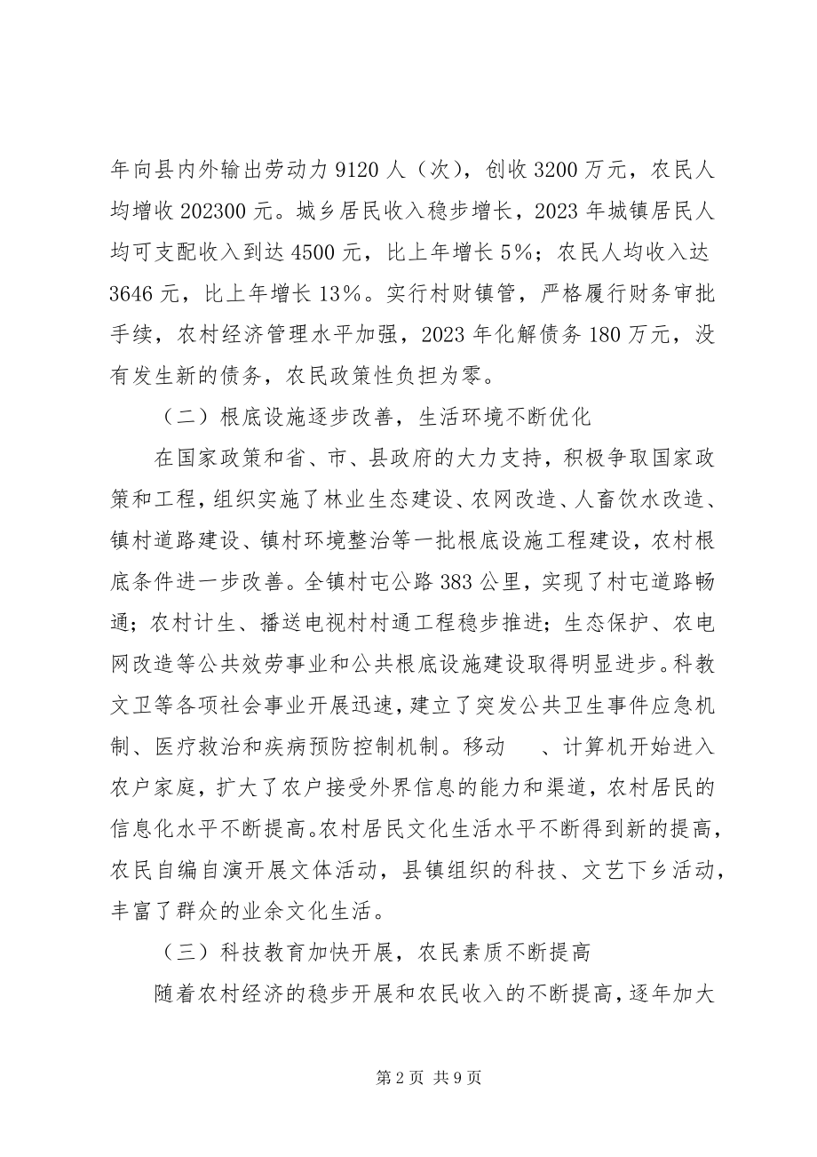 2023年镇建设社会主义新农村的调研报告.docx_第2页