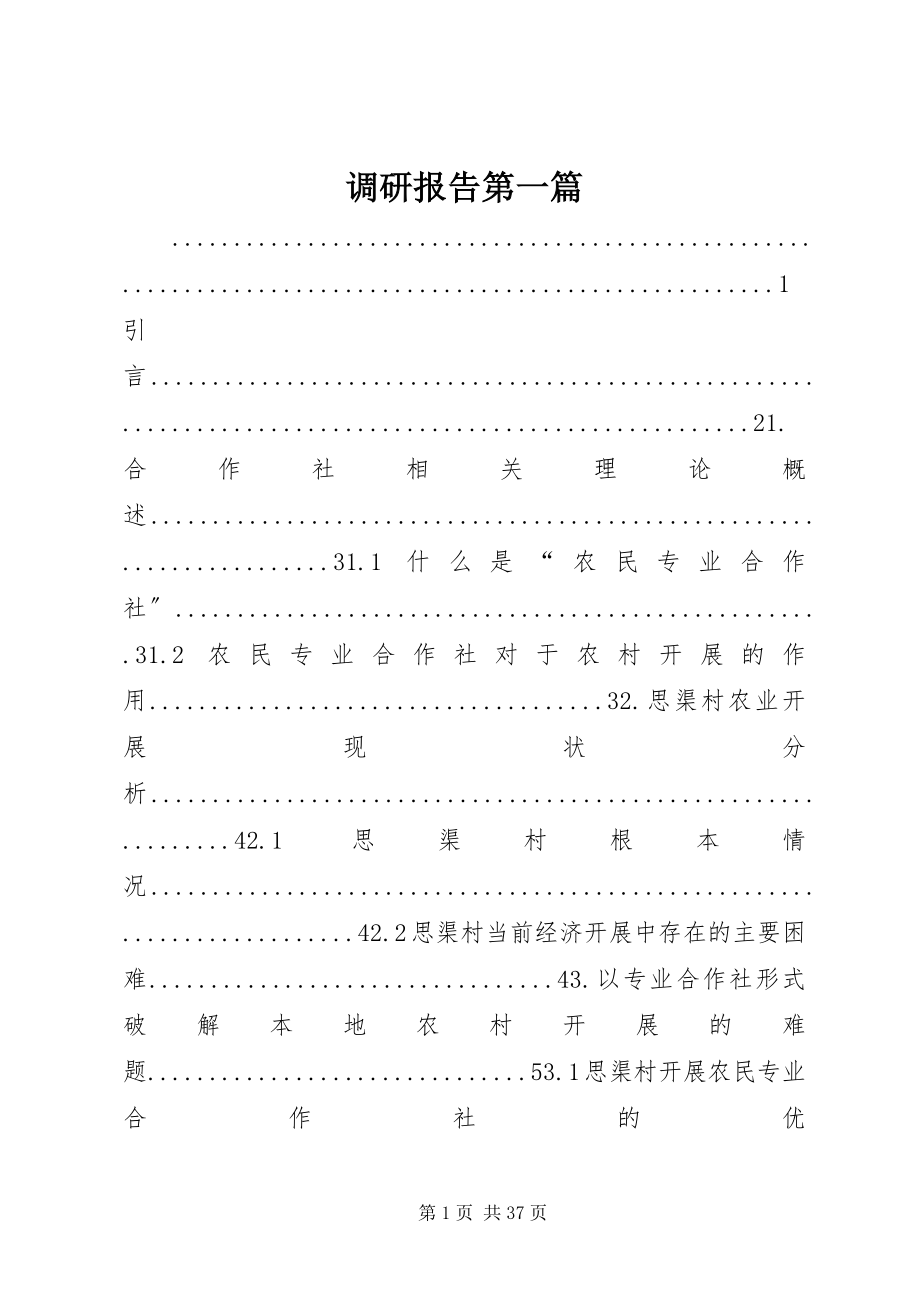 2023年调研报告第一篇.docx_第1页