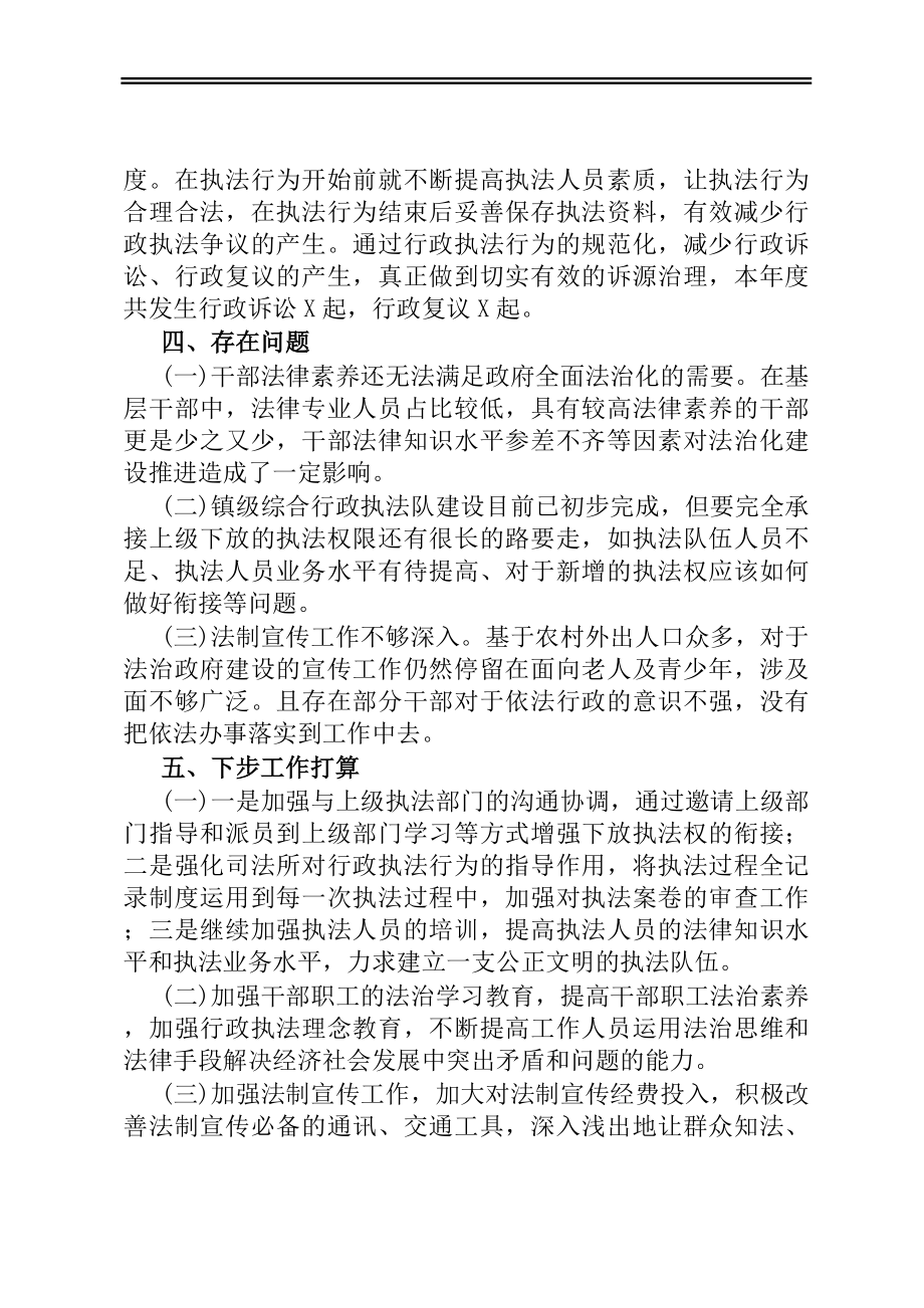 行政执法X年度工作报告（镇乡）.docx_第2页