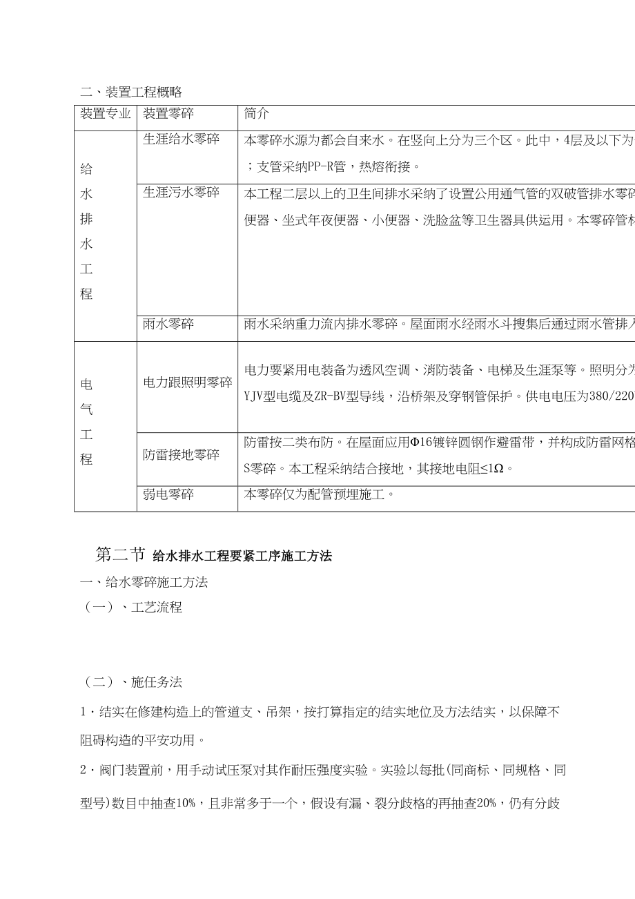 2023年建筑行业高层电气给排水安装工程施工方案.docx_第3页