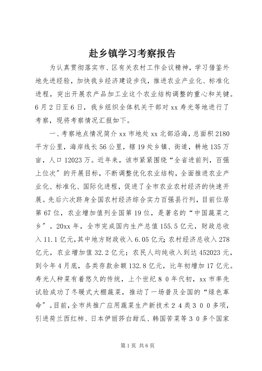 2023年赴乡镇学习考察报告.docx_第1页