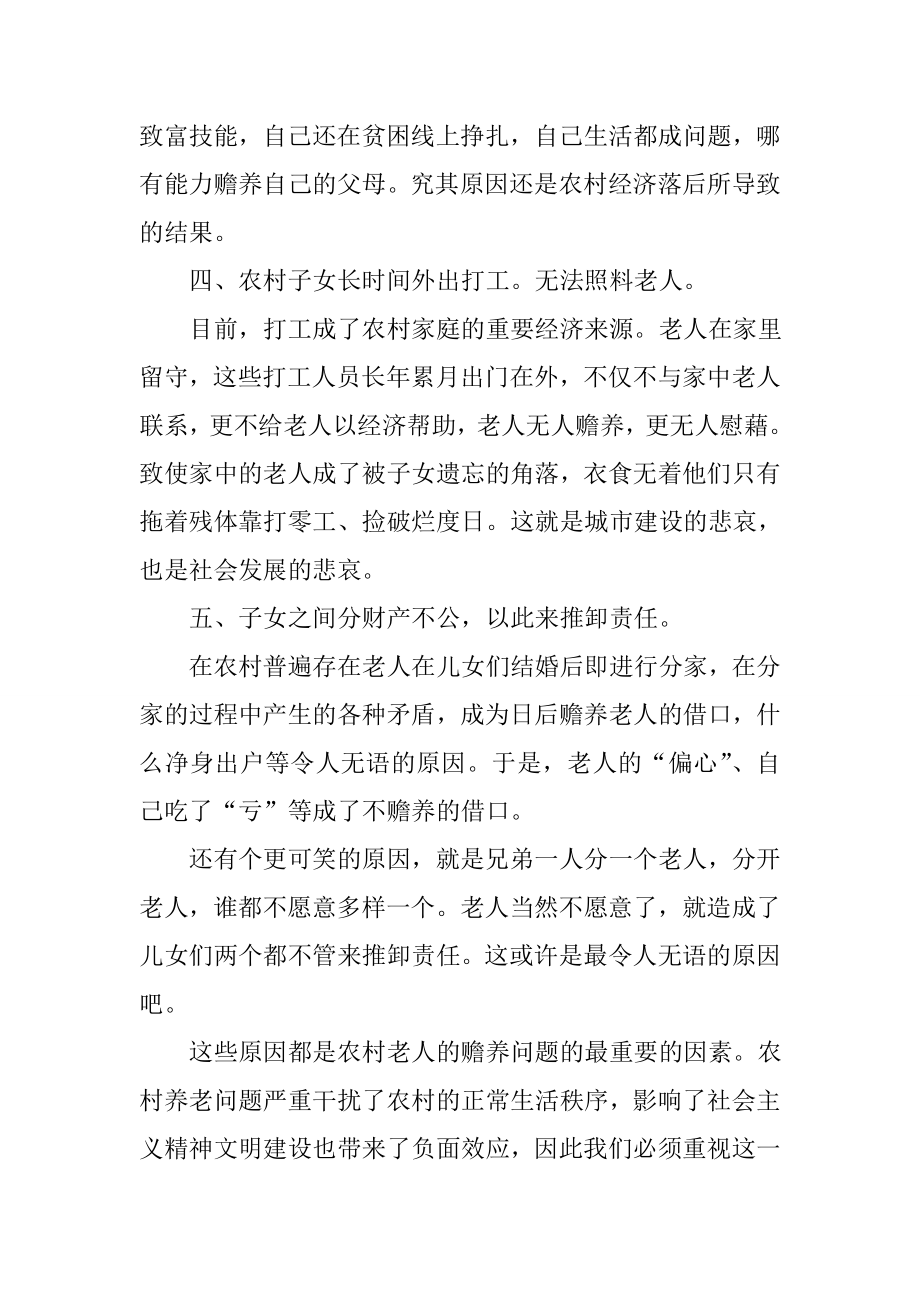 关于农村赡养老人问题调查报告社会学专业.doc_第3页