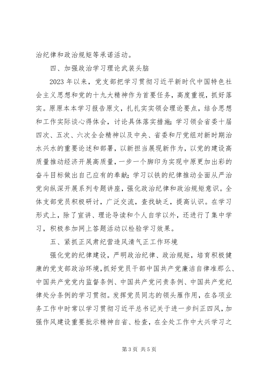 2023年水资源处党支部党建工作述职报告.docx_第3页