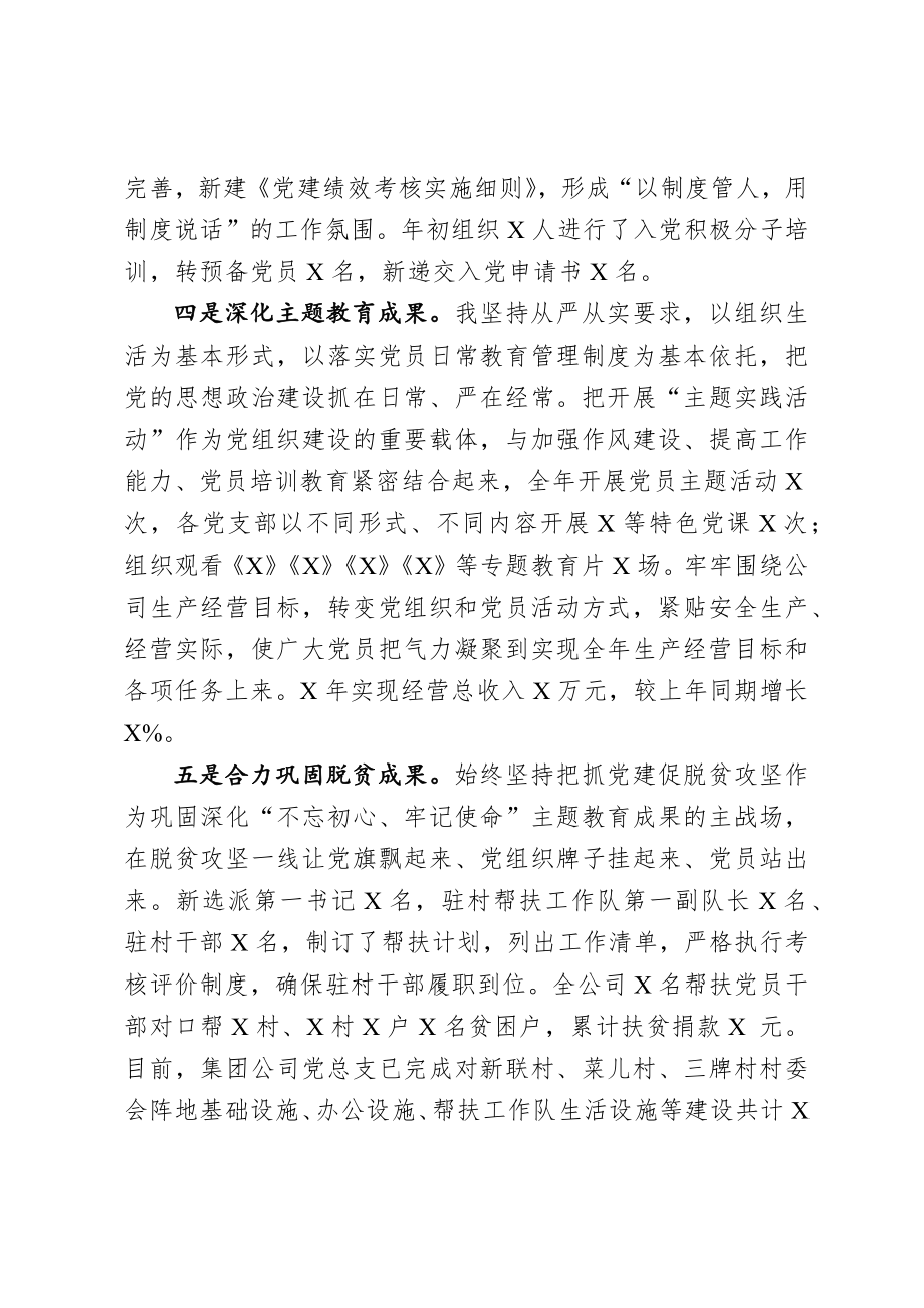 公司党总支书记抓基层党建工作述职报告.docx_第3页