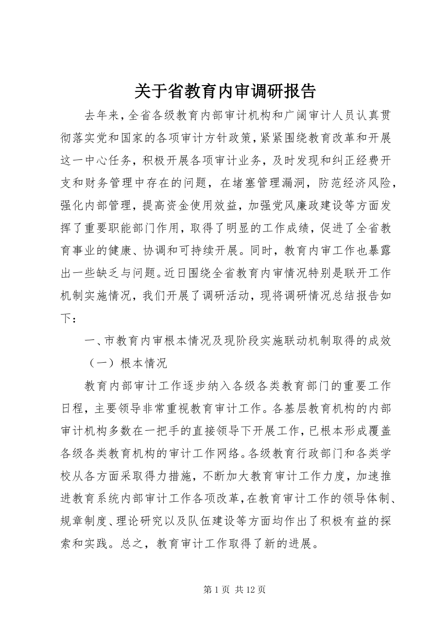 2023年省教育内审调研报告.docx_第1页