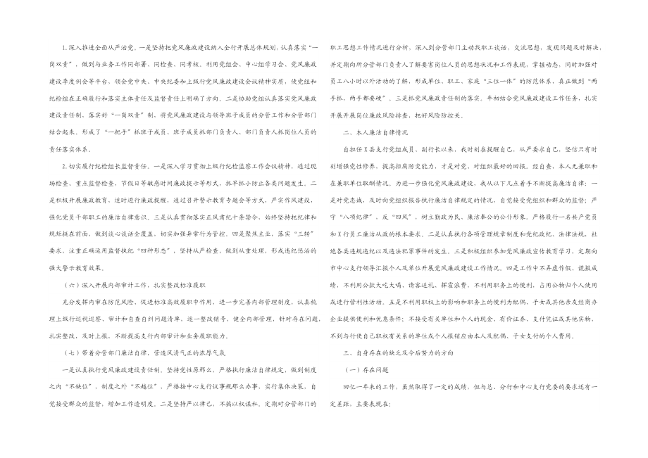 2023年度银行副行长述职述廉报告.docx_第3页