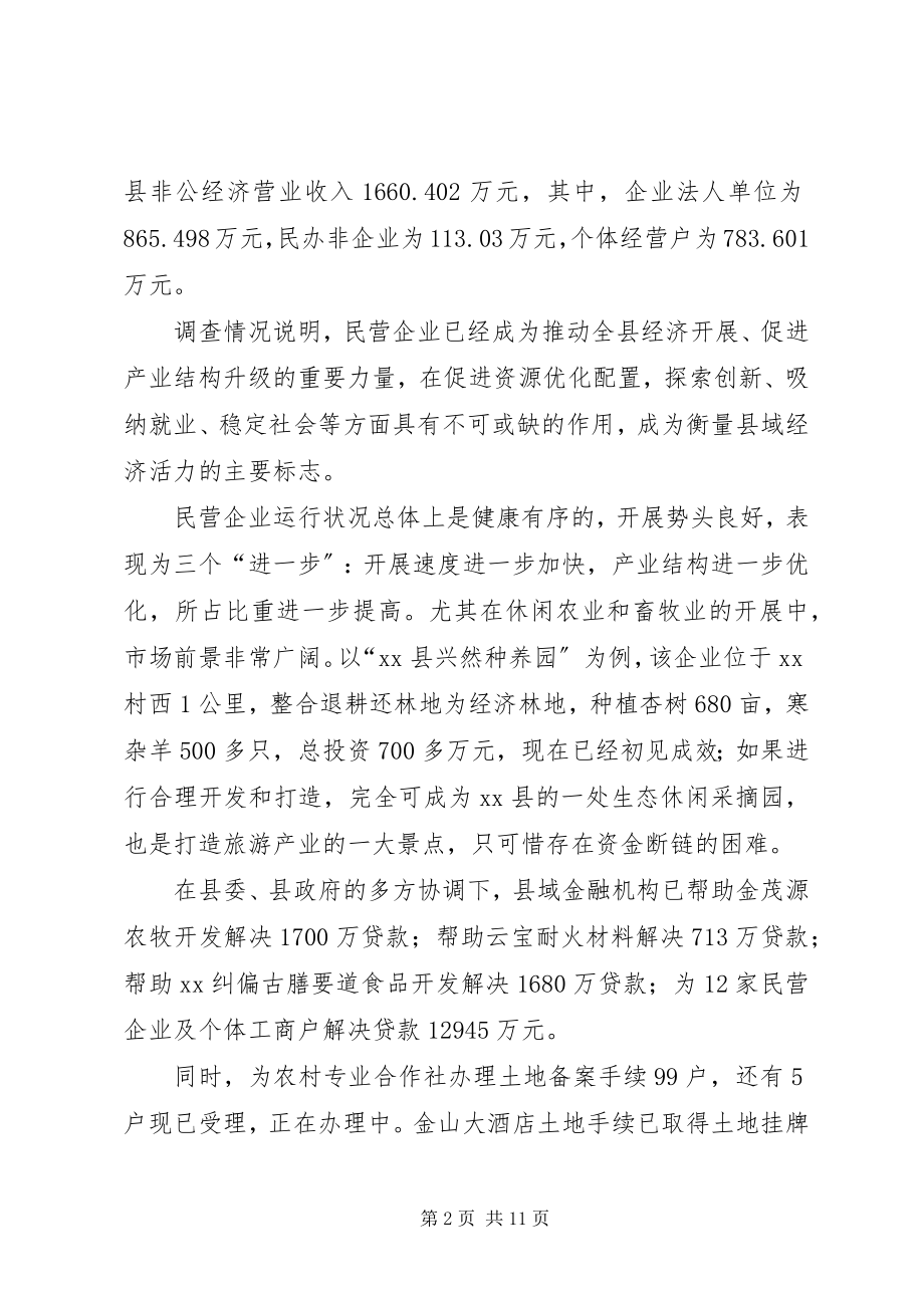 2023年县民营企业的调研报告.docx_第2页