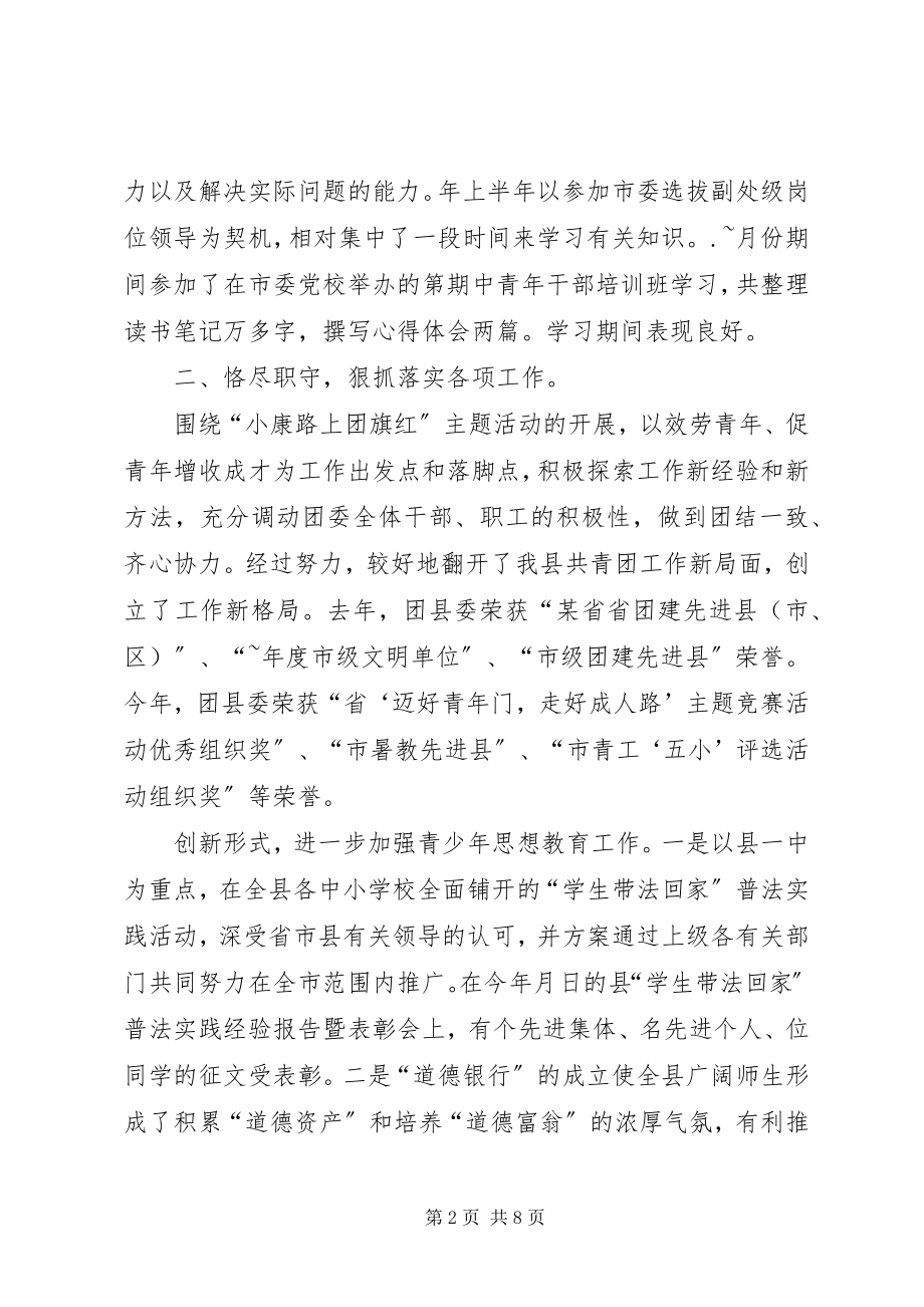 2023年团市委书记的个人述职报告.docx_第2页