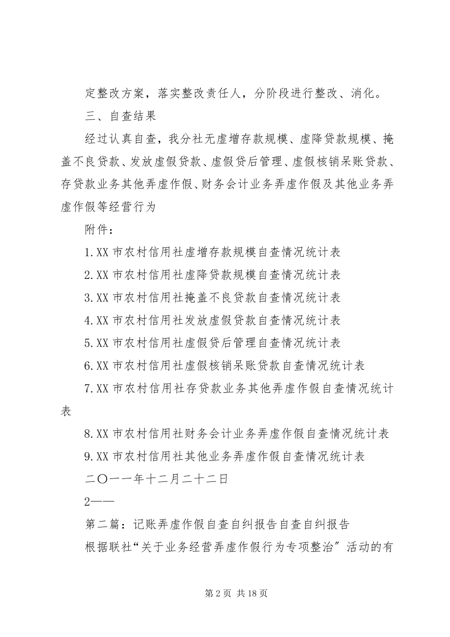 2023年弄虚作假行为自查报告.docx_第2页