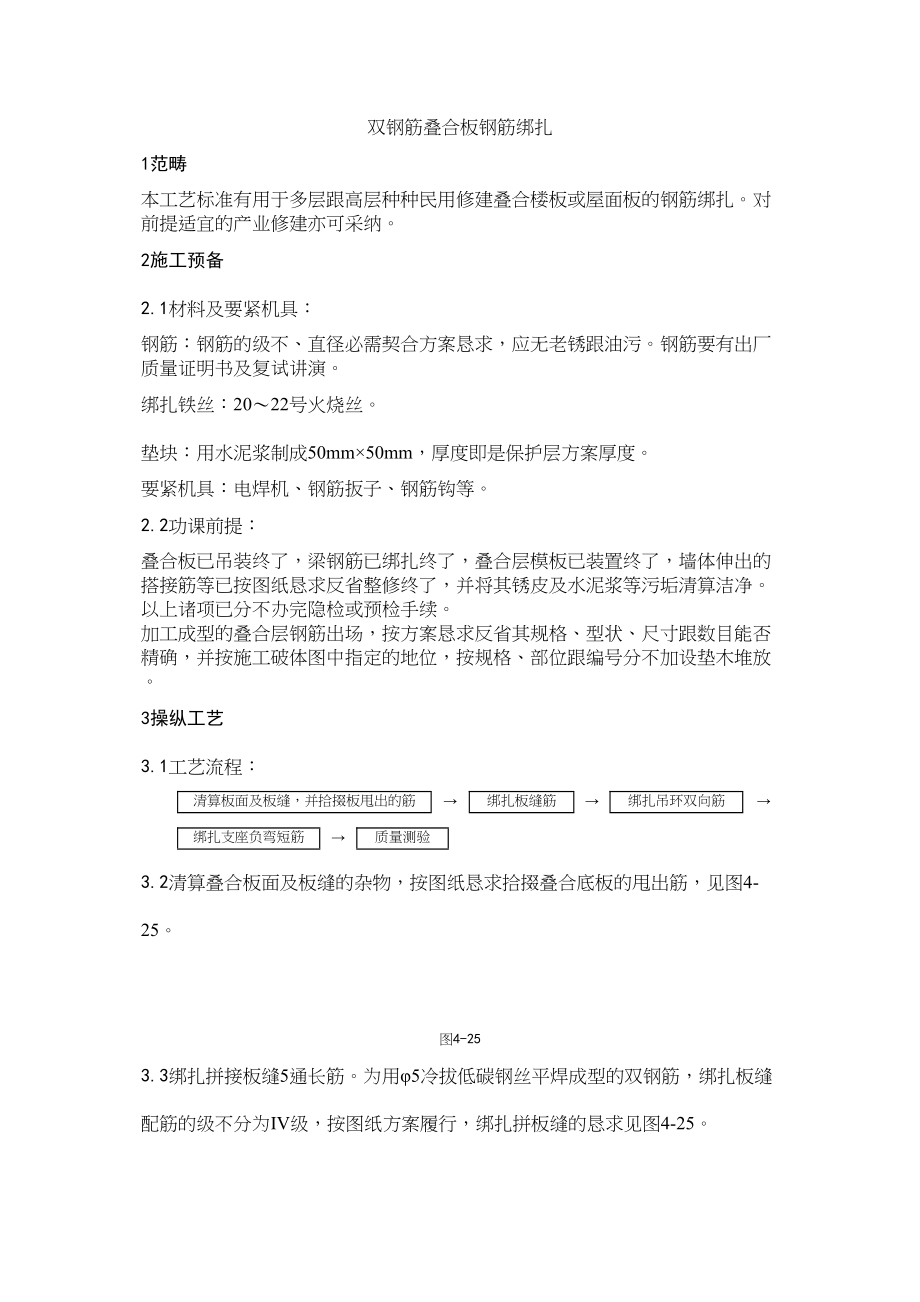 2023年建筑行业0双钢筋叠合板钢筋绑扎.docx_第1页