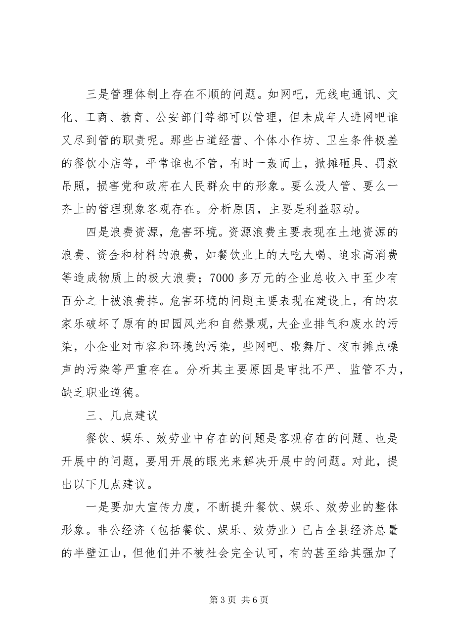 2023年我县餐饮娱乐行业的调查及对策.docx_第3页