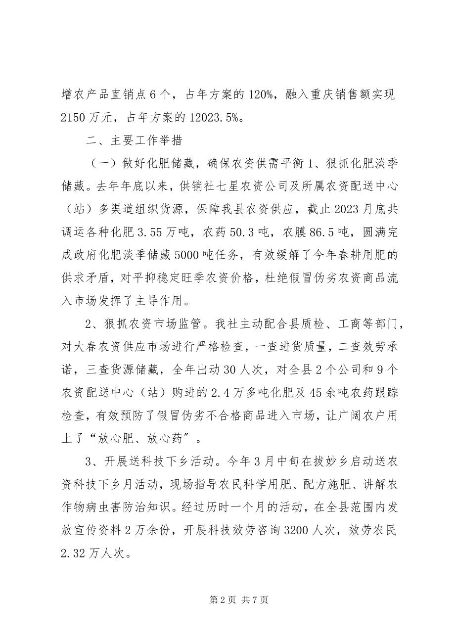 2023年县供销社工作总结报告.docx_第2页