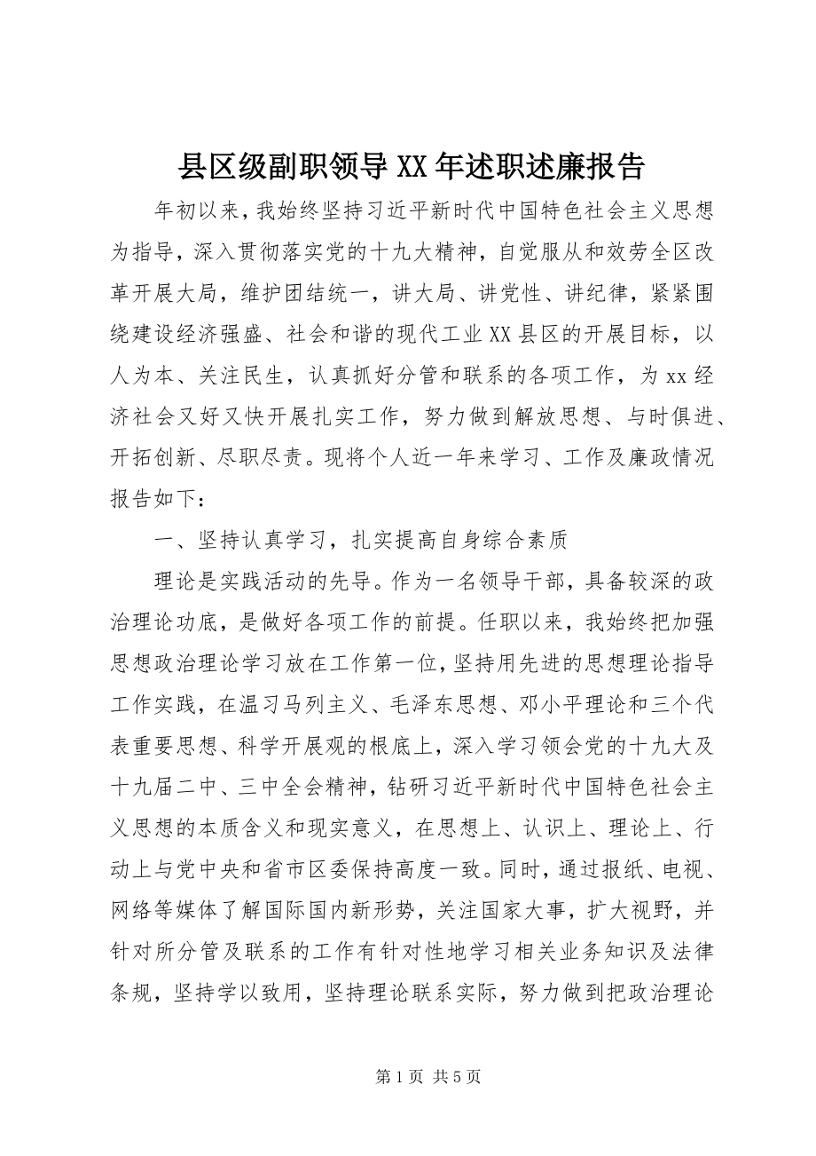 2023年县区级副职领导述职述廉报告.docx_第1页