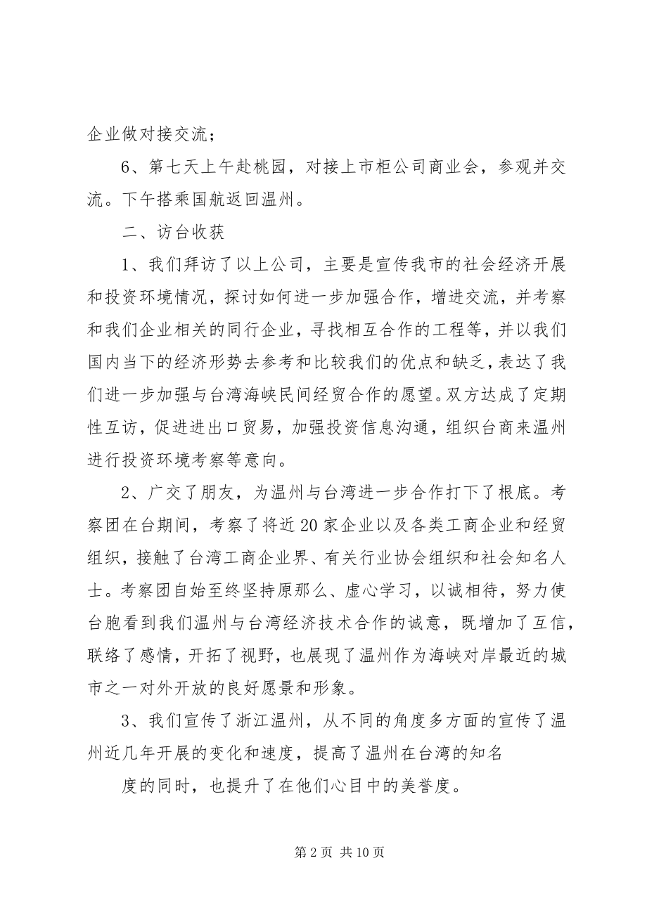 2023年赴台交流考察情况的报告.docx_第2页