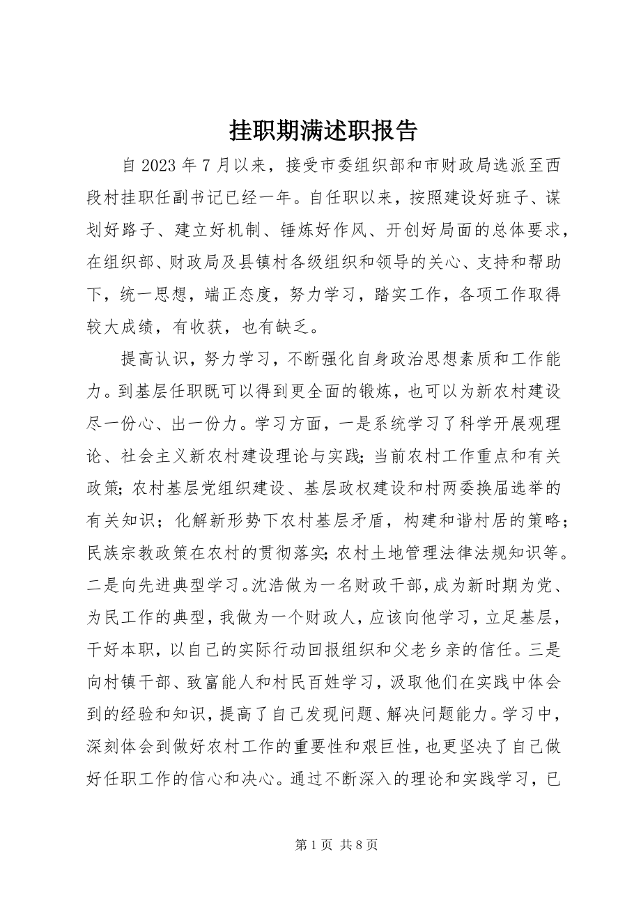 2023年挂职期满述职报告.docx_第1页