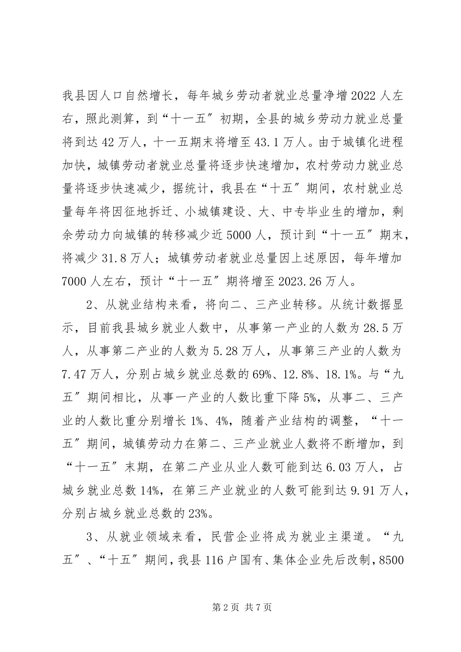 2023年我县“十一五”期间就业形势分析及对策.docx_第2页