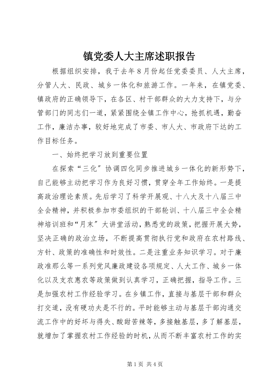 2023年镇党委人大主席述职报告.docx_第1页